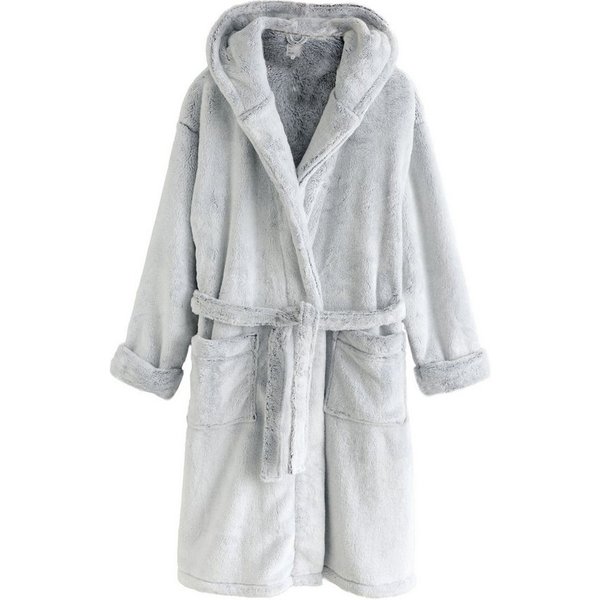 Next Damenbademantel Morgenmantel, Schnee, Polyester (recycelt), Polyester