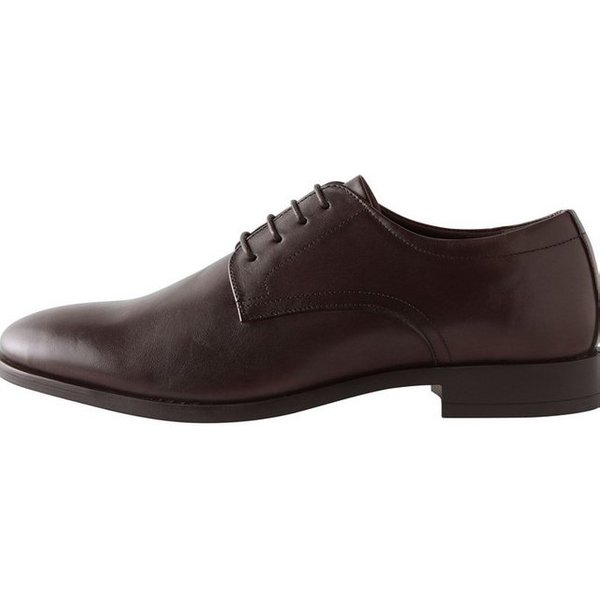 Next Derbyschuhe aus Leder, weite Passform Schnürschuh