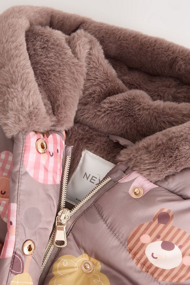 Next Fellimitatmantel Wasserabweisende Steppjacke mit Kunstfell (1-tlg) – Bild 5 von 5