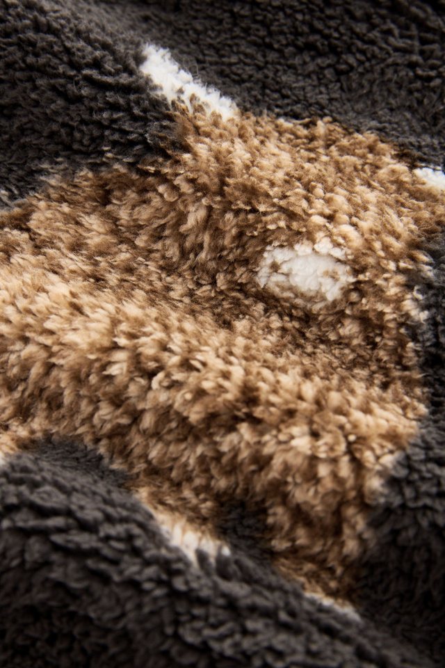 Next Fleecepullover Gemusterter Borg-Fleece mit halben Reißverschluss (1-tlg) – Bild 3 von 5