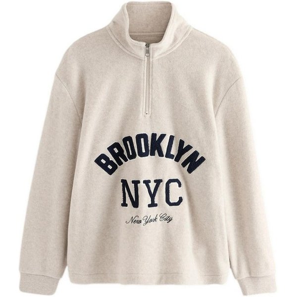 Next Fleecepullover Thermofleece-Oberteil mit RV und Grafik (1-tlg)