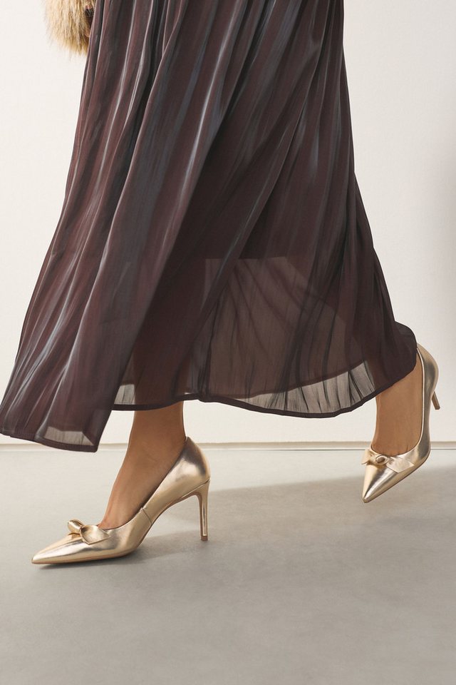 Next Forever Comfort® mittelhohe Lederpumps, Schleife Pumps – Bild 3 von 5
