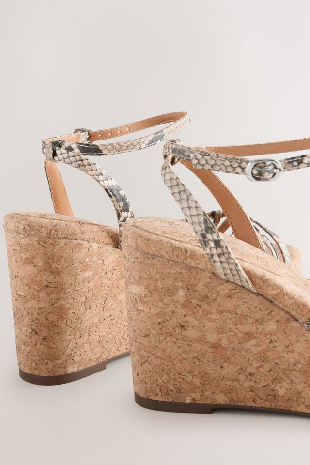 Next Forever Comfort® runde, hohe Kork-Wedges Keilsandalette – Bild 2 von 5