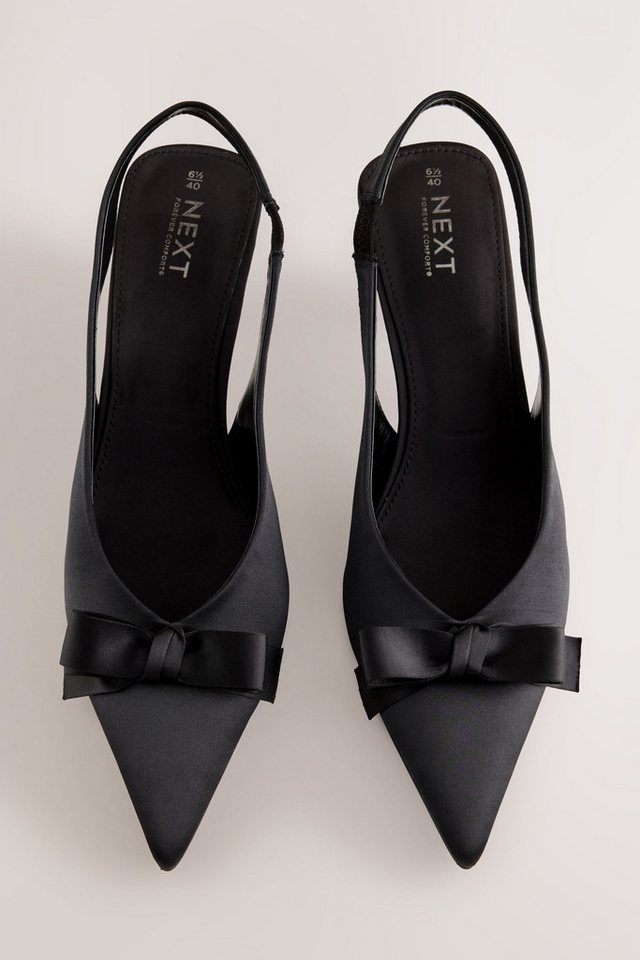 Next Forever Comfort® Slingbacks mit Schleife aus Satin Slingsandale – Bild 3 von 5
