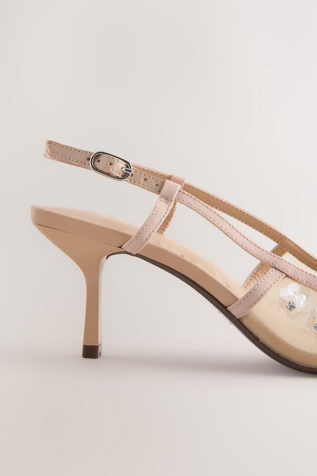 Next Forever Comfort® Spitze Mesh-Slingbacks mit Absatz Slingsandale – Bild 5 von 5