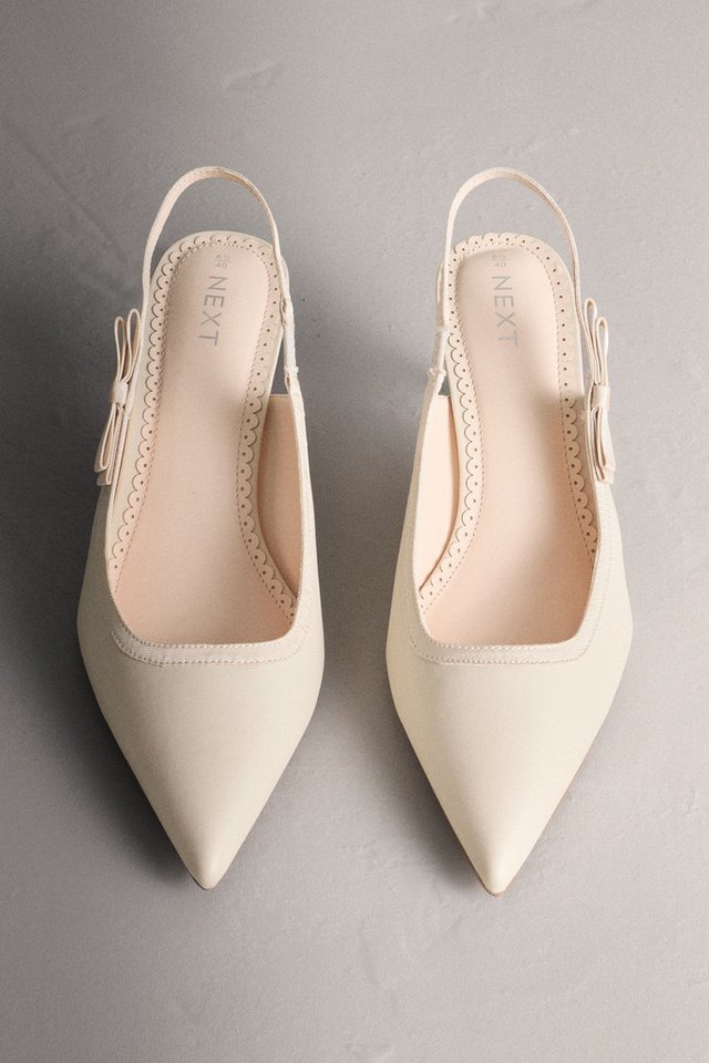 Next Forever Comfort® Spitze Slingbacks mit Schleife Slingsandale – Bild 4 von 5