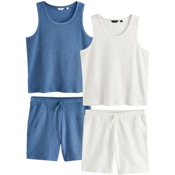 Next Freizeitanzug Set mit Trägertop und Shorts, 2er-Pack (3-tlg)
