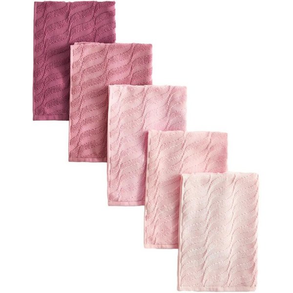Next Geschirrtuch 5er-Set Geschirrtücher aus Frottee, Pastell, (5-tlg)