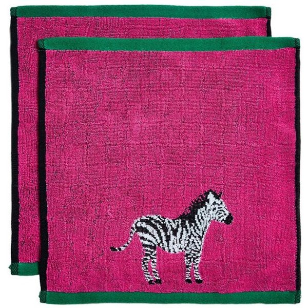 Next Handtuch Zebra-Gesichtswaschlappen aus Baumwolle, 2er-Pack, (2-St)
