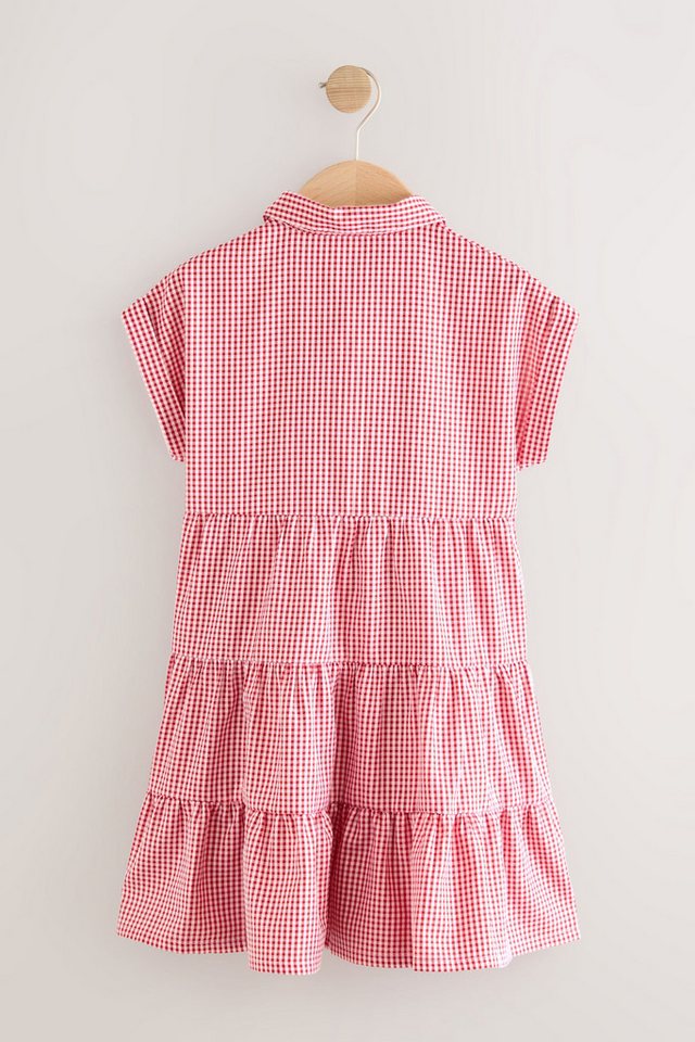 Next Hemdblusenkleid Gestuftes Kleid mit Vichykaros und Kragen (1-tlg) – Bild 2 von 5
