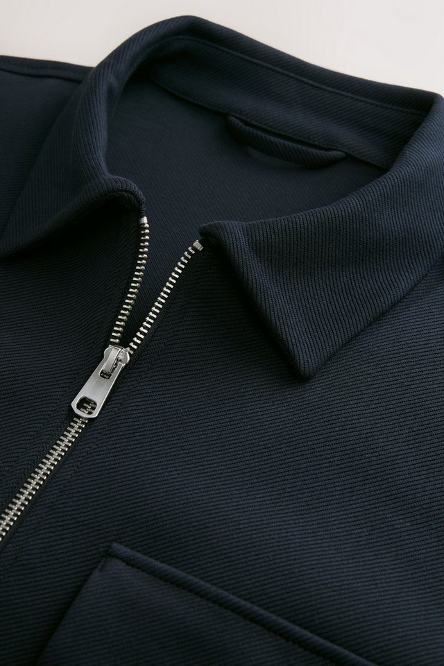 Next Hemdjacke N. Premium Jersey-Hemdjacke mit Reißverschluss (1-St) – Bild 3 von 5