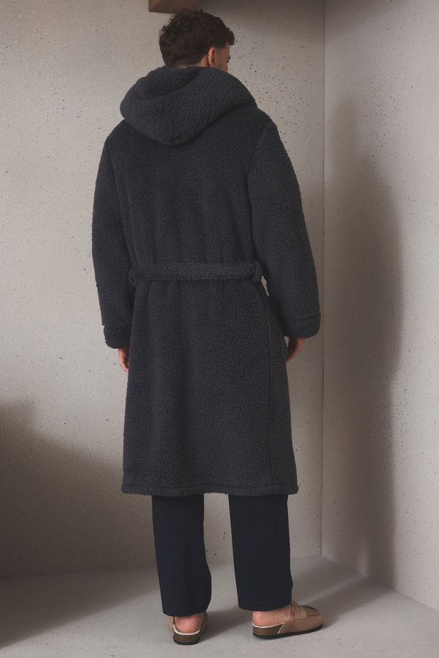 Next Herrenbademantel Borg-Morgenmantel, Polyester (recycelt) – Bild 2 von 5