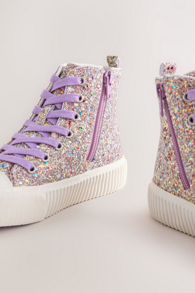 Next Hi-Top-Sneaker zum Schnüren, weite Passform Sneaker – Bild 4 von 5
