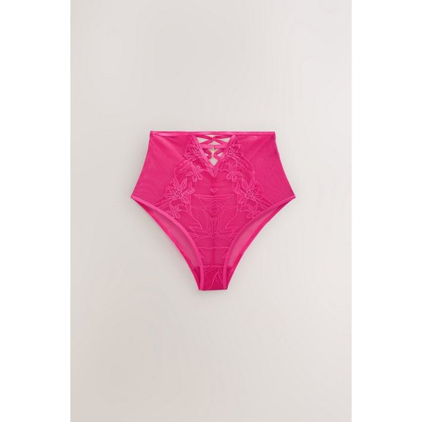 Next High-Waist-Slip Slips mit Spitzenfront im 2er-Pack, hohe Taille (2-St)