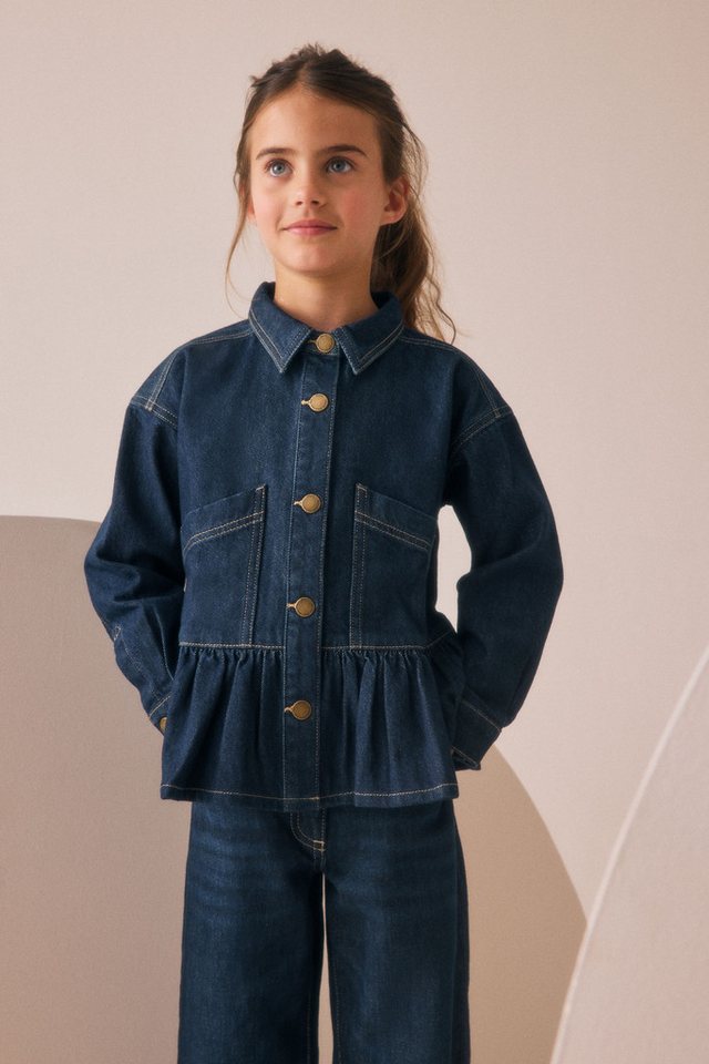 Next Jeansjacke Jeansjacke mit Schößchensaum (1-St) – Bild 5 von 5