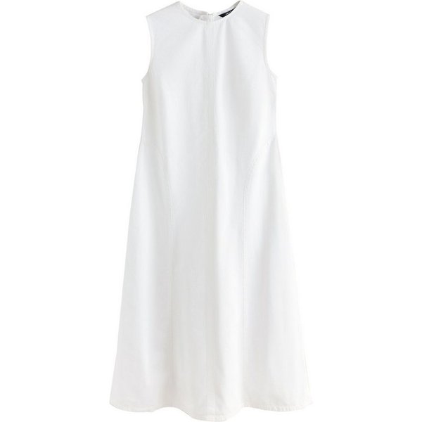 Next Jeanskleid Ärmelloses, nahtloses Denim-Maxikleid (1-tlg)