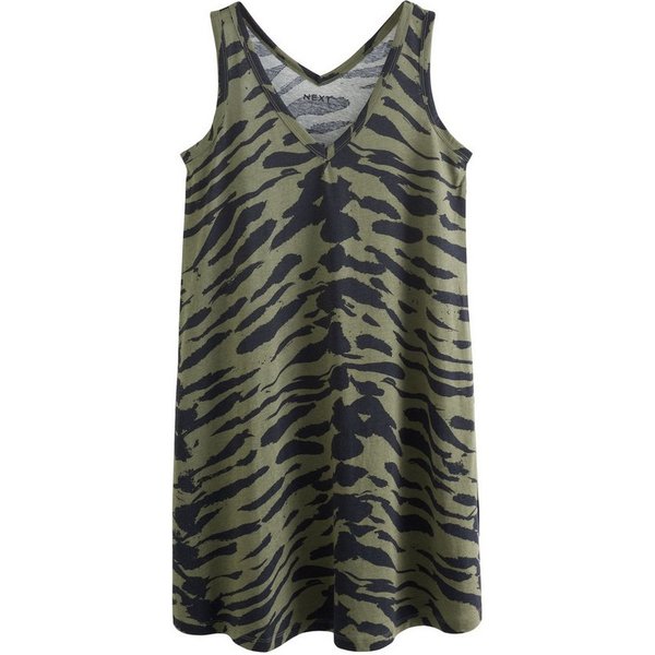 Next Jerseykleid Ärmelloses Schlabberkleid mit V-Ausschnitt (1-tlg)
