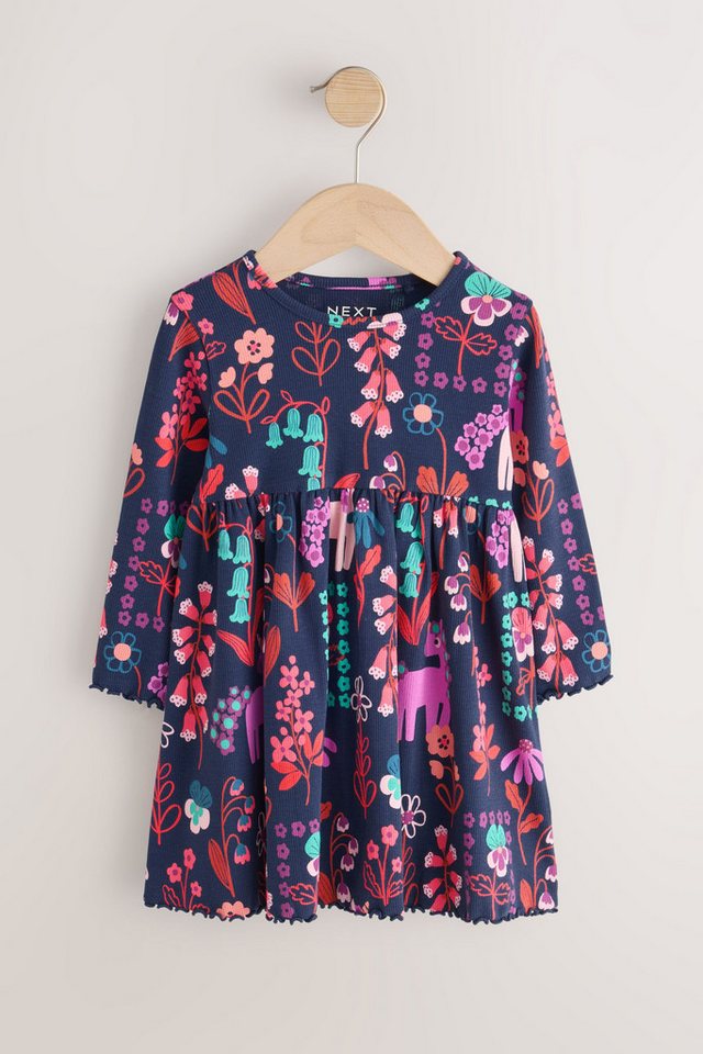 Next Jerseykleid Geripptes Langarmkleid (1-tlg) – Bild 5 von 5