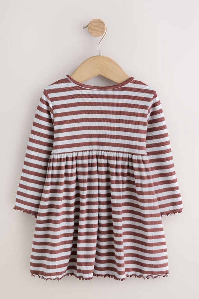 Next Jerseykleid Geripptes Langarmkleid (1-tlg) – Bild 2 von 4