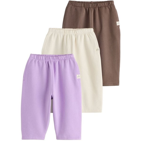 Next Jogginghose Barrel Leg Jogginghosen, 3er-Pack (3-tlg)