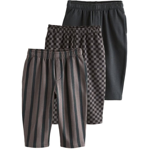 Next Jogginghose Gemusterte Jersey-Jogginghose, 3er-Pack (3-tlg)