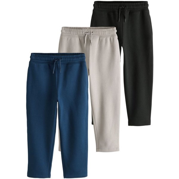 Next Jogginghose Jogginghose ohne Bündchen, 3er-Pack (3-tlg)