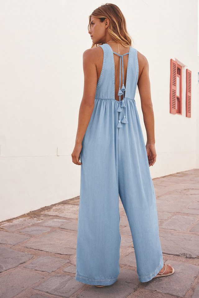 Next Jumpsuit Jumpsuit mit weitem Bein, Kurzgröße (1-tlg) – Bild 4 von 5