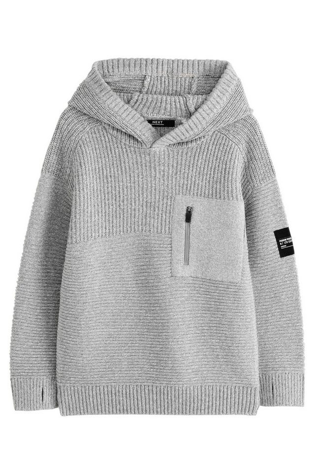 Next Kapuzenpullover Gestricktes Utility-Kapuzensweatshirt (1-tlg) – Bild 3 von 5