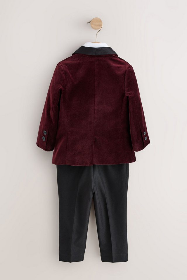 Next Kinderanzug Jacke, Hemd, Hose und Fliege aus Samt im Set (4-tlg) – Bild 2 von 5