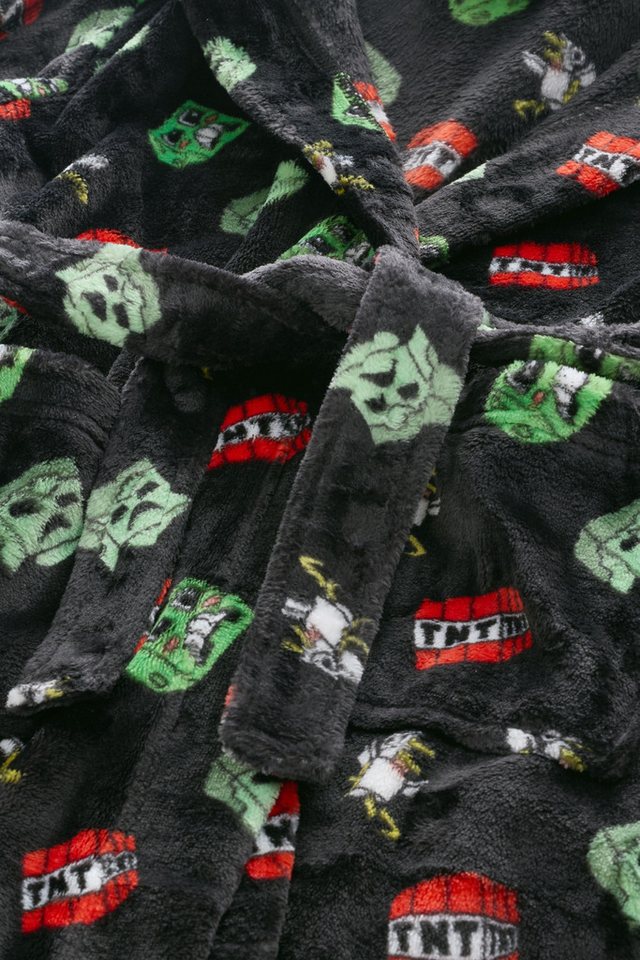Next Kinderbademantel Fleece-Morgenmantel, Minecraft, Polyester (recycelt), Polyester – Bild 3 von 5
