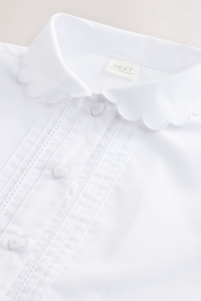 Next Kurzarmbluse Bluse mit Bogenkantenkragen (1-tlg) – Bild 3 von 5