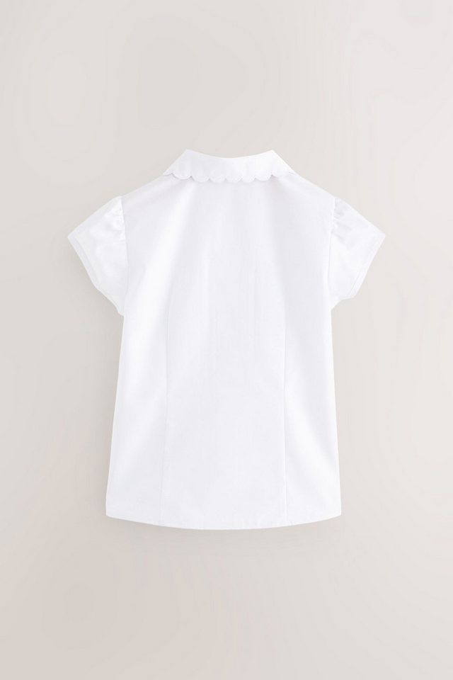 Next Kurzarmbluse Bluse mit Bogenkantenkragen (1-tlg) – Bild 4 von 5