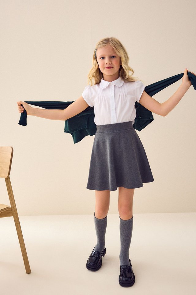 Next Kurzarmbluse Kurzarm-Schulbluse mit gerüschtem Kragen (1-tlg) – Bild 4 von 5