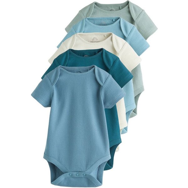Next Kurzarmbody Kurzärmelige Strampler, 5er-Pack (5-tlg)