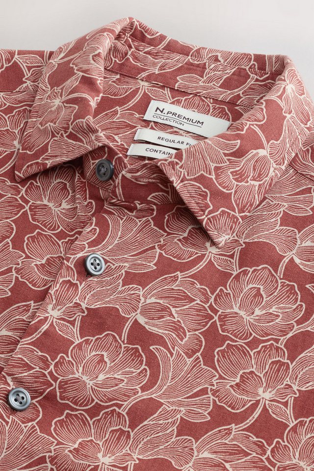 Next Kurzarmhemd Elegantes Regular Fit Kurzarmhemd (1-tlg) – Bild 3 von 5
