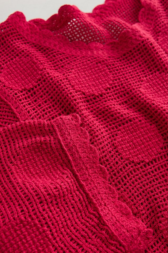 Next Kurzarmpullover T-Shirt mit gehäkeltem Ausschnitt (1-tlg) – Bild 3 von 5