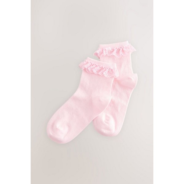 Next Kurzsocken 2er-Pack Söcken mit Rüschen und Baumwollanteil (2-Paar)