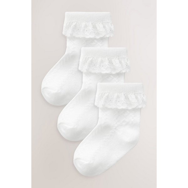 Next Kurzsocken Babysocken mit Spitze, 3er-Pack (3-Paar)