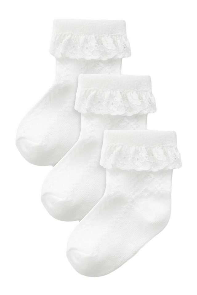 Next Kurzsocken Babysocken mit Spitze, 3er-Pack (3-Paar) – Bild 2 von 4