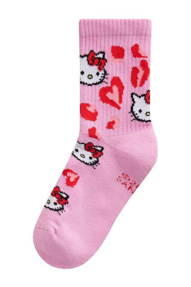 Next Kurzsocken Hello Kitty Gerippte Söckchen Polstersohle, 3 Stk. (3-Paar) – Bild 5 von 5