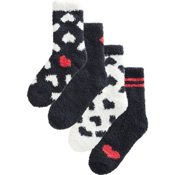 Next Kuschelsocken Kuschelige Söckchen, 4er-Pack (4-Paar)