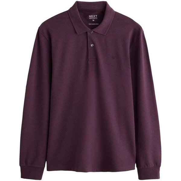 Next Langarm-Poloshirt Regular Fit Lärmeliges Pikee-Poloshirt (1-tlg)