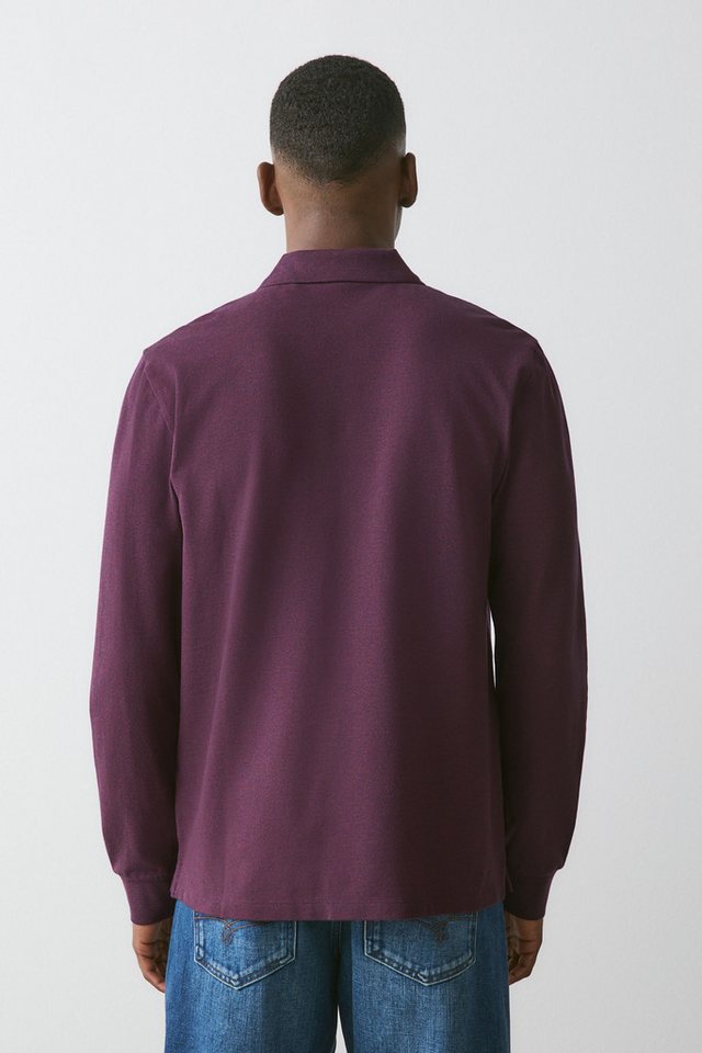 Next Langarm-Poloshirt Regular Fit Lärmeliges Pikee-Poloshirt (1-tlg) – Bild 2 von 5