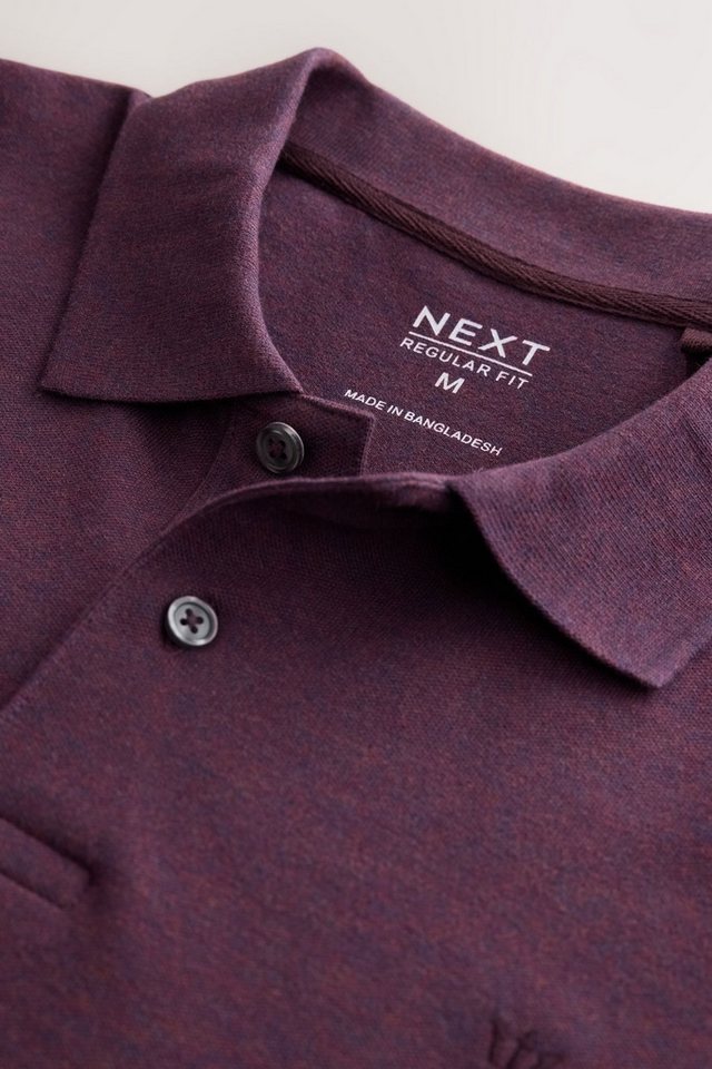 Next Langarm-Poloshirt Regular Fit Lärmeliges Pikee-Poloshirt (1-tlg) – Bild 3 von 5
