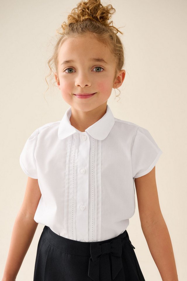 Next Langarmbluse Bluse mit Puffärmeln und Spitzendetails (1-tlg) – Bild 3 von 5