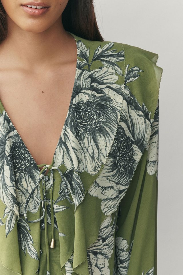 Next Langarmbluse Langärmelige Bluse mit Rüschenfront (1-tlg) – Bild 3 von 5