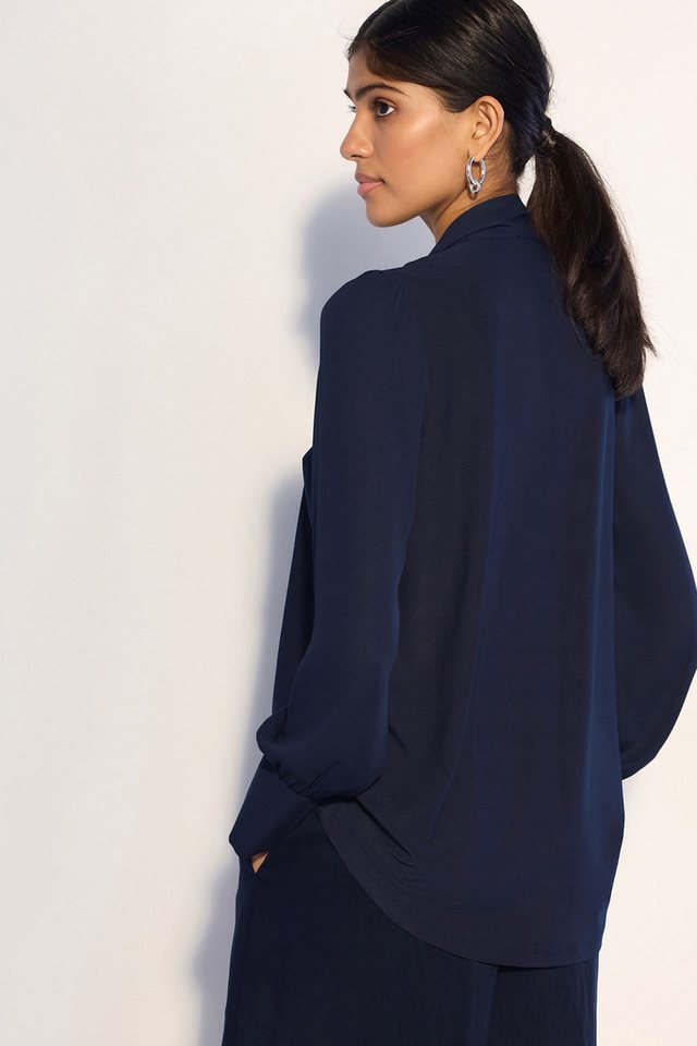 Next Langarmbluse Langärmelige Bluse mit Schalausschnitt (1-tlg) – Bild 2 von 5