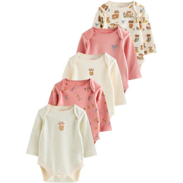 Next Langarmbody Baby-Bodys mit langem Arm, 5er-Pack (5-tlg)