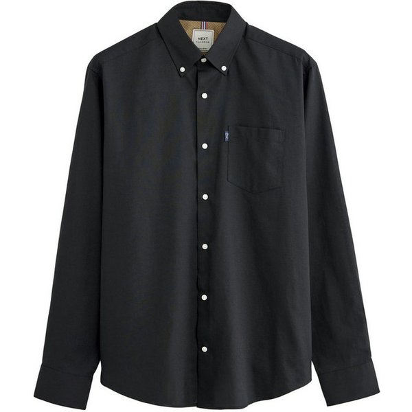 Next Langarmhemd Bügelleichtes Regular Fit Button-down-Oxfordhemd (1-tlg)