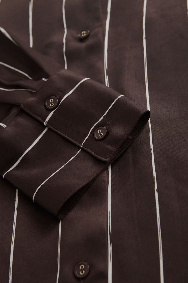 Next Langarmhemd Langarmshirt aus Satin, Kurzgröße (1-tlg) – Bild 2 von 3
